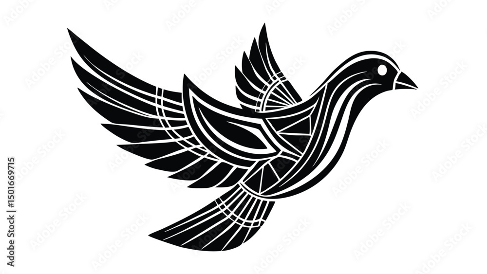 Fototapeta premium Abstract Bird Logo template.Creative Dove Logotype business technology concept symbol