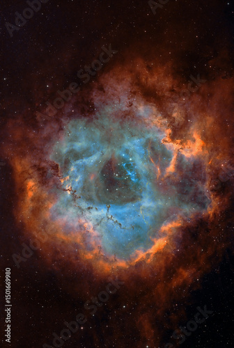 Rosette Nebula and Satellite Cluster (NGC 2244)