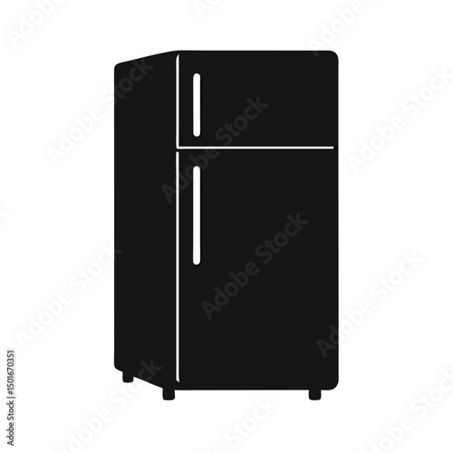retro refrigerator isolated on white