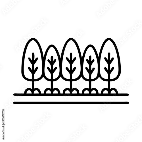 Lawn care service line icon set. Vector of weed control, over seeding, trimming, shrubs, leaves removal, seasonal cleanup, irrigation, fertilization, weed control, aeration, thin linear illustration.