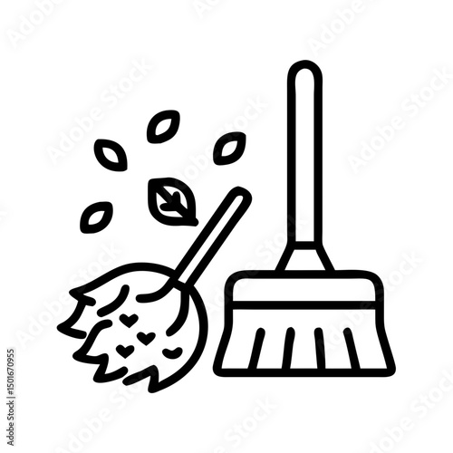 Lawn care service line icon set. Vector of weed control, over seeding, trimming, shrubs, leaves removal, seasonal cleanup, irrigation, fertilization, weed control, aeration, thin linear illustration.
