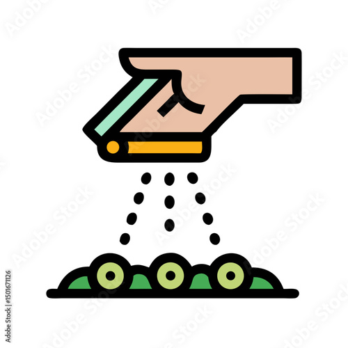 Lawn care service line icon set. Vector of weed control, over seeding, trimming, shrubs, leaves removal, seasonal cleanup, irrigation, fertilization, weed control, aeration, thin linear illustration.