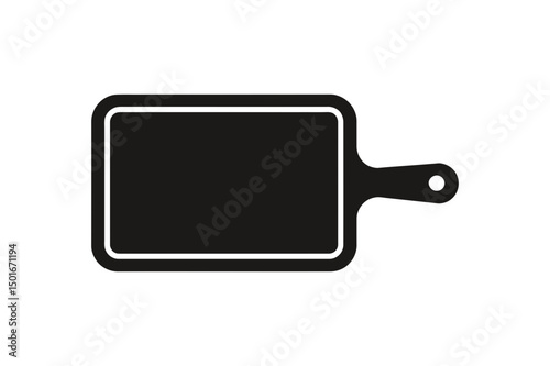 Cutting board kitchenware utensil black and white