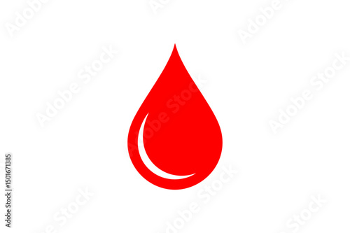Red blood drop vector illustration and design art