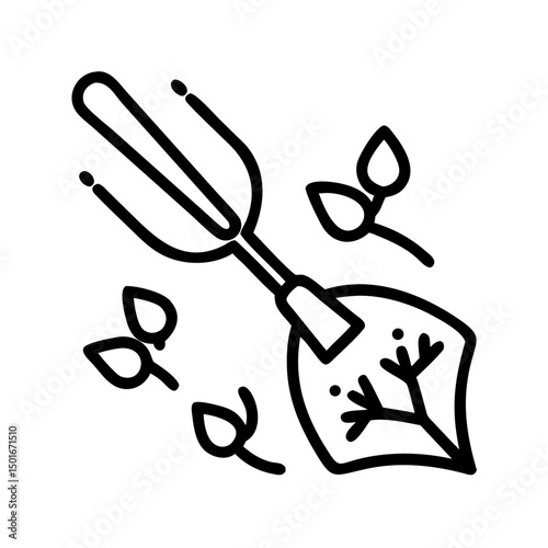 Lawn care service line icon set. Vector of weed control, over seeding, trimming, shrubs, leaves removal, seasonal cleanup, irrigation, fertilization, weed control, aeration, thin linear illustration.