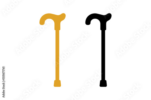 Illustration of walking canes for mobility support