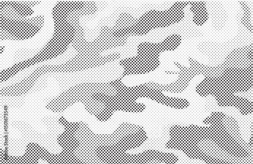 Abstract halftone camouflage military texture background soldier repeated seamless pattern. Dotted camouflage pattern background seamless vector illustration.