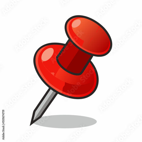 push pin isolated on white