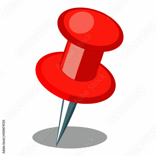 push pin isolated on white