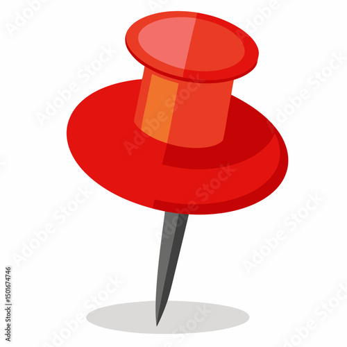 push pin isolated on white