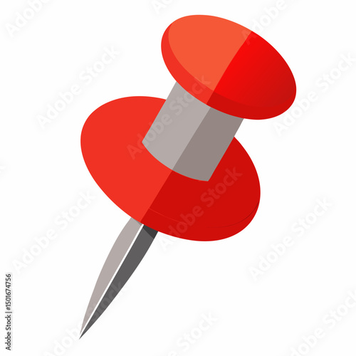 push pin isolated on white