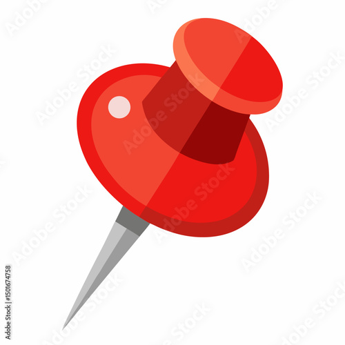push pin isolated on white