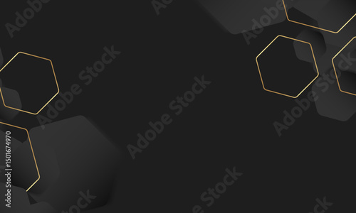 Dark gradient hexagonal background. modern trendy design in vector Illutstration