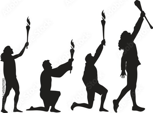 Softball Team Silhouettes