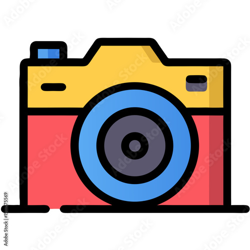Colorful Camera Icon Graphic Design
