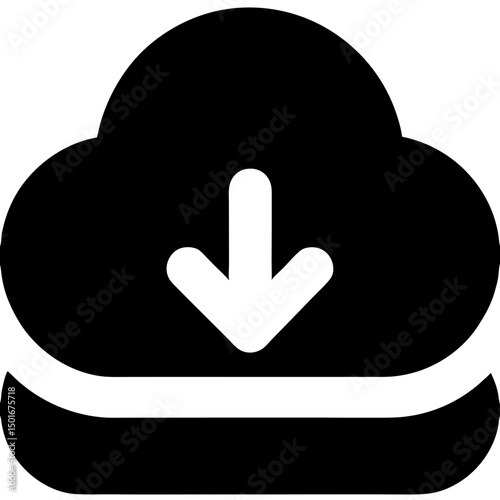 Cloud Download Icon Vector Graphic