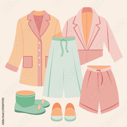vector illustration of fashion clothes