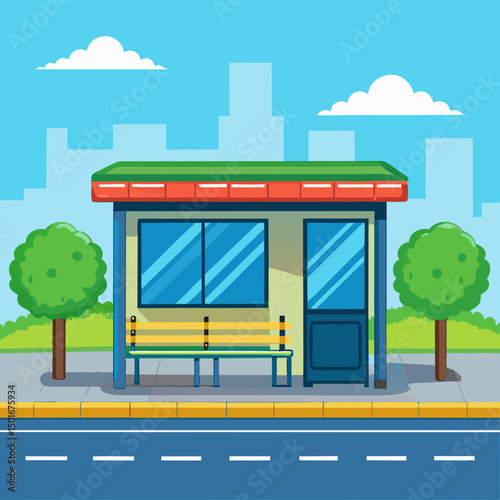 vector illustration of a factory