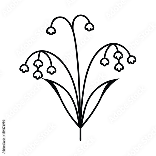 umbrella made lily of the valley blooms