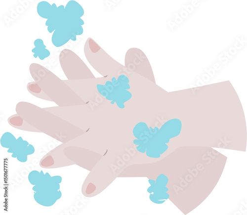 Washing Hands Procedure Illustrations