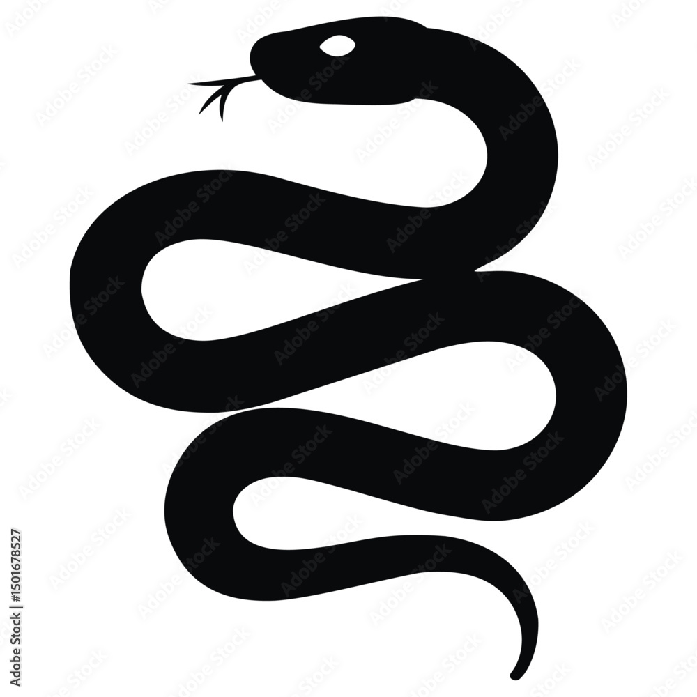 Fototapeta premium Dark Curled Reptilian Shape Forms