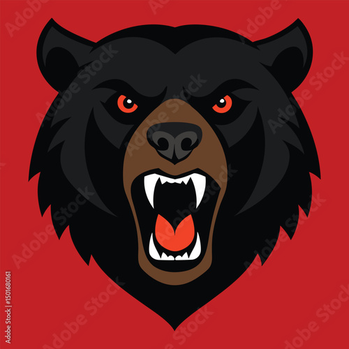 vector illustration of a bear head 