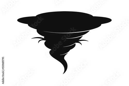 silhouette of a tornado