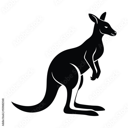 Kangaroo Silhouette Vector 