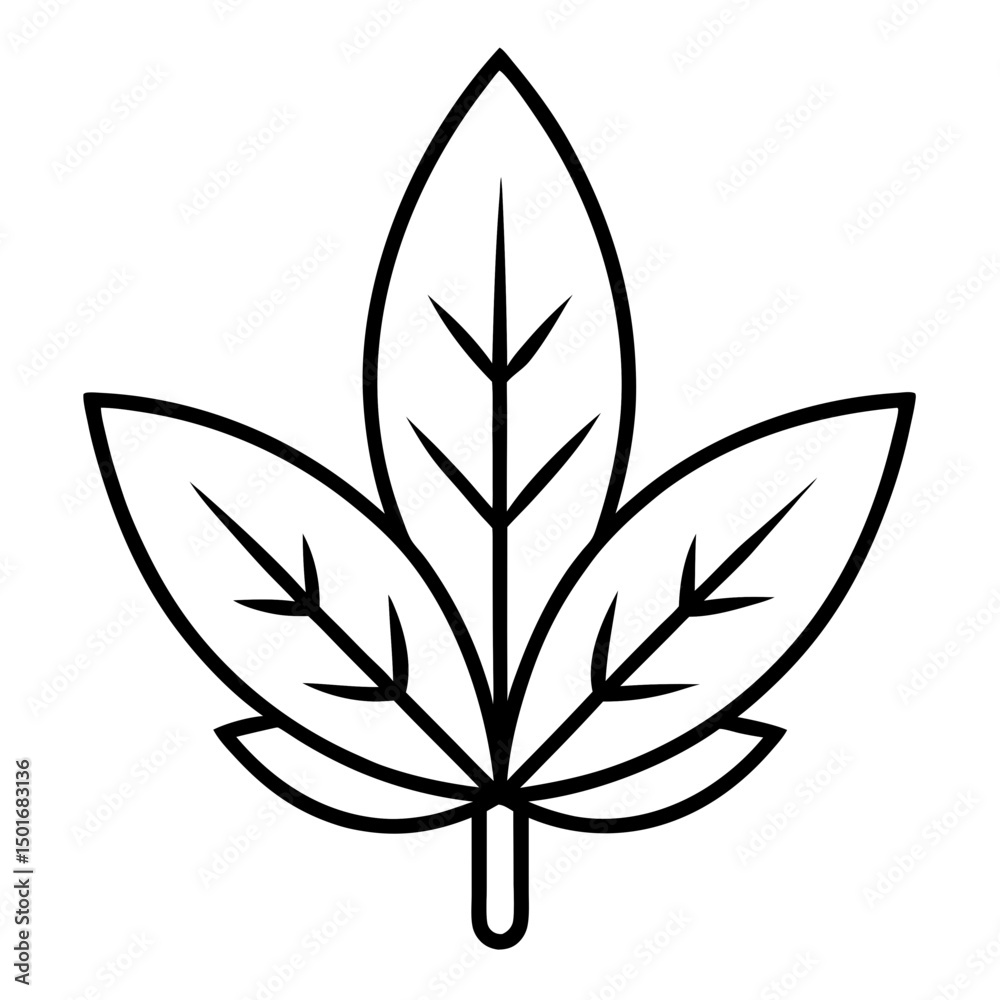 Obraz premium Herb-leaf-icon-duotone