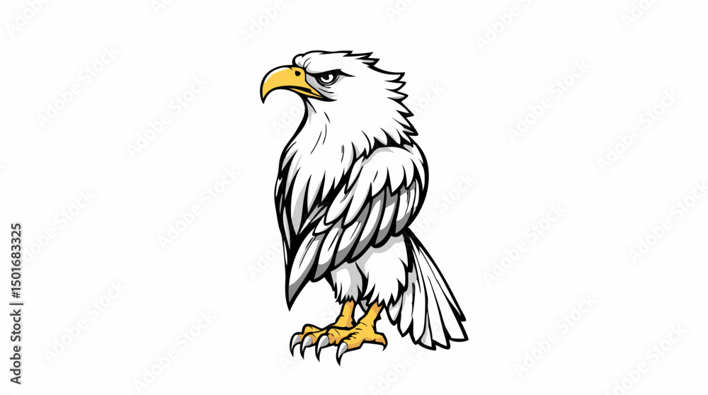 Fototapeta premium Bold Cartoon Eagles – Majestic & Expressive Bird Mascots