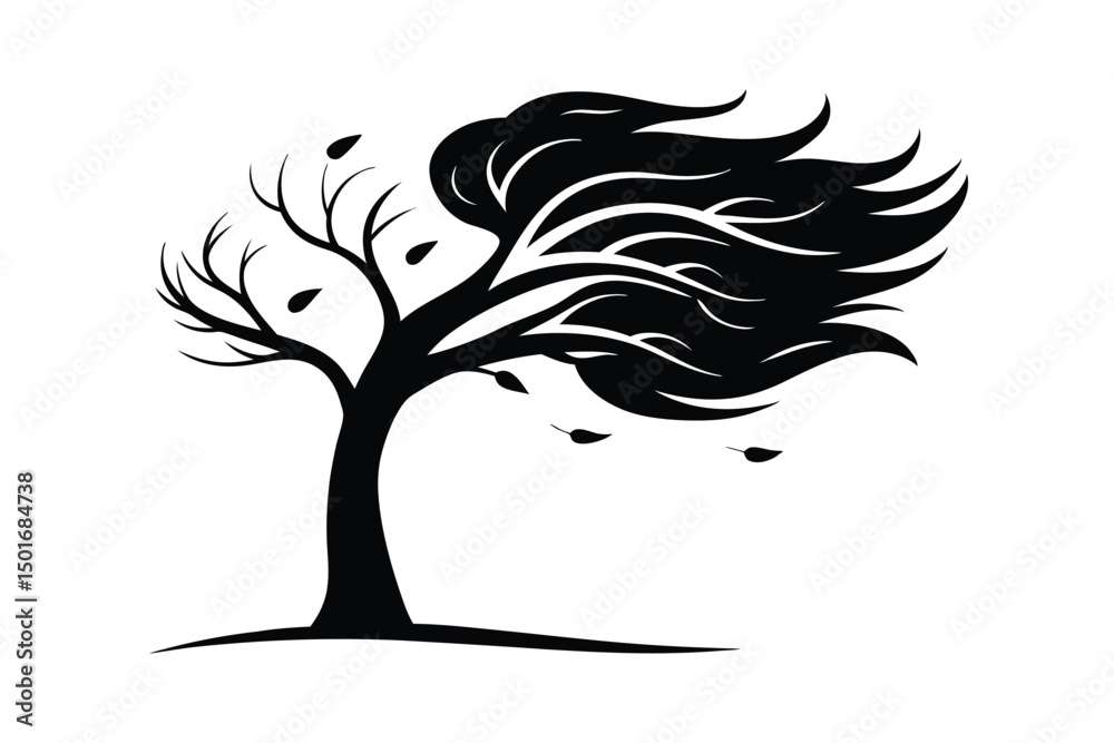 Obraz premium vector tree silhouette