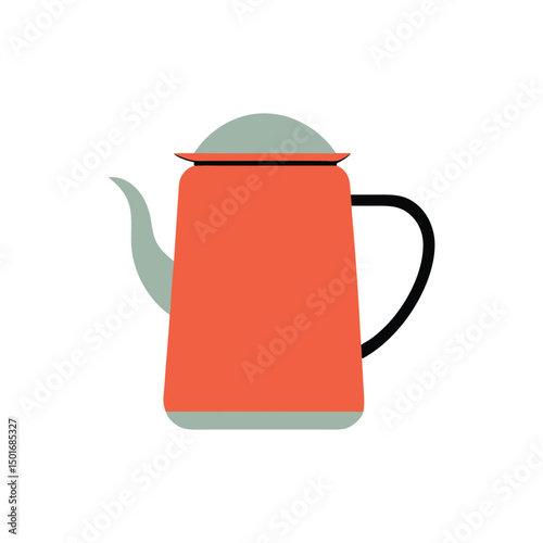 tea pot with lid vector