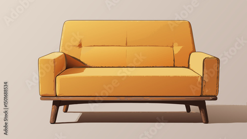 Stylized Living Room Sofas – Cozy Couch & Interior Illustrations