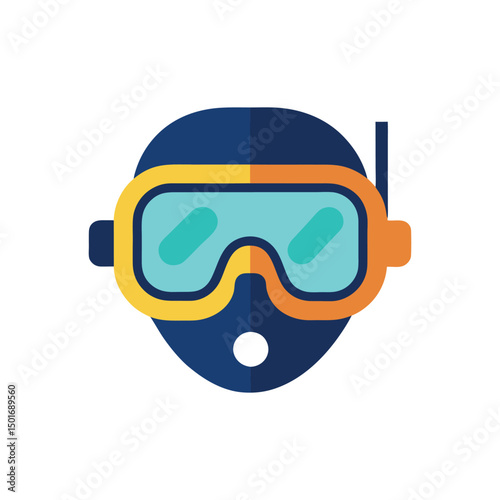 scuba diving mask vector