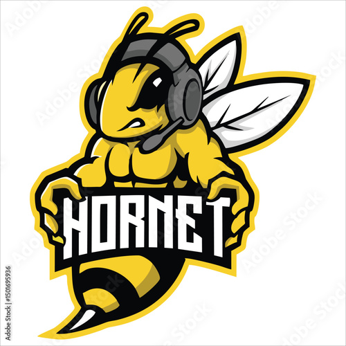Gaming character mascot logo design for team esport gaming vector