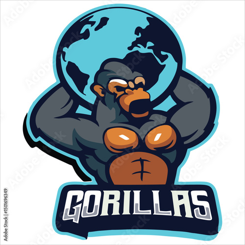 Gaming character mascot logo design for team esport gaming vector