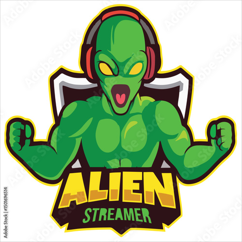 Gaming character mascot logo design for team esport gaming vector