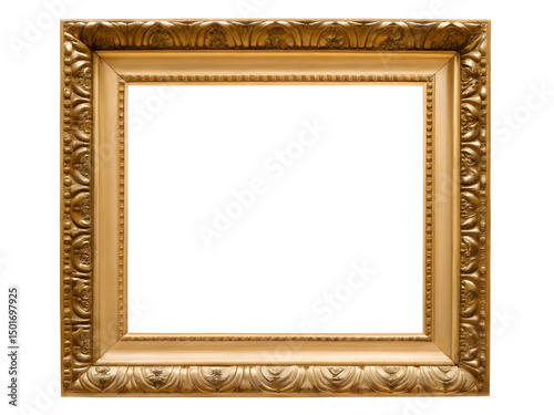 gold picture frame transparent background 