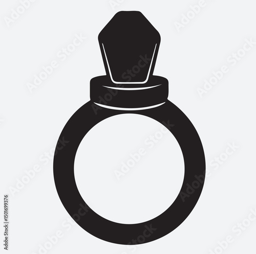 nail polish holder ring silhouette vector art illustration