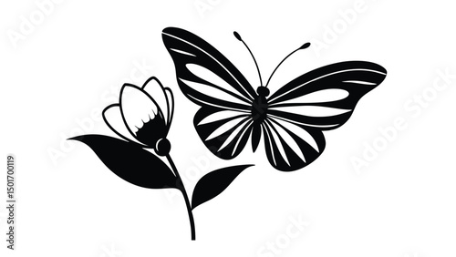 Butterfly Landing on a Flower