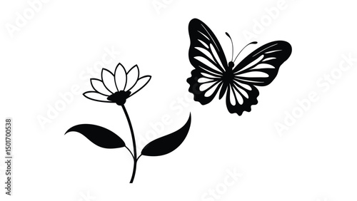 Butterfly Landing on a Flower