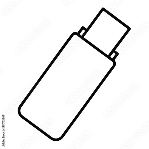 Simple illustration of a USB flash drive on a white background