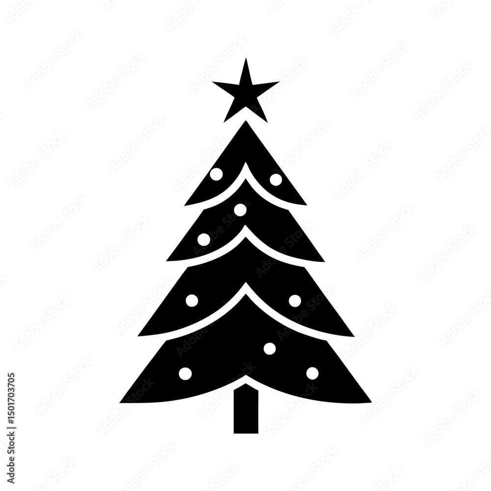 Fototapeta premium christmas tree icon symbol vector art