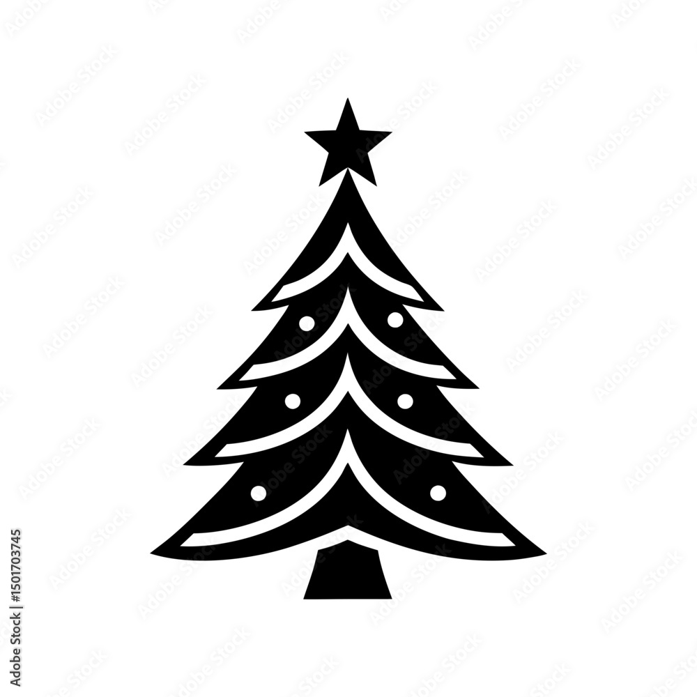 Fototapeta premium christmas tree icon symbol vector art