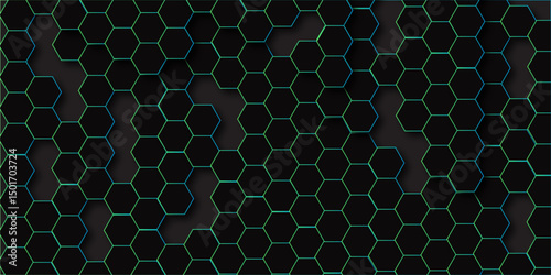 Gold Hexagon Grid Pattern, Seamless White Background, Abstract Geometric Design, High-Resolution Image, honeycomb cells of cardboard stiffening rib background Abstract background of colorful  lag