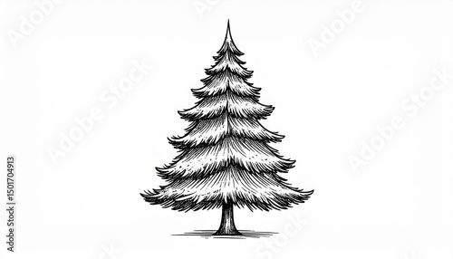 christmas tree vector illustration