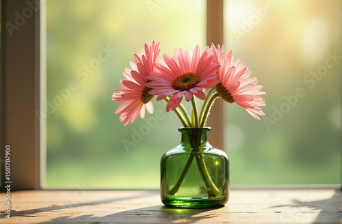Wallpaper Mural Summer flowers in a vase in the garden Torontodigital.ca