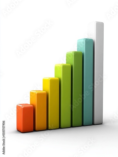 Abstract 3D bar graph representing business growth, isolated on white background, financial concept Free Download Abstract 3D bar graph representing business growth, isolated on white background, financial concept - GFXLoad