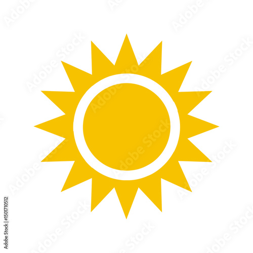 sunny sun weather summer icon symbol vector