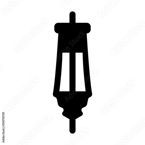 Street lamp icons set. Outdoor garden and landscape path lights. Flat vector illustration. Isolated on white background.